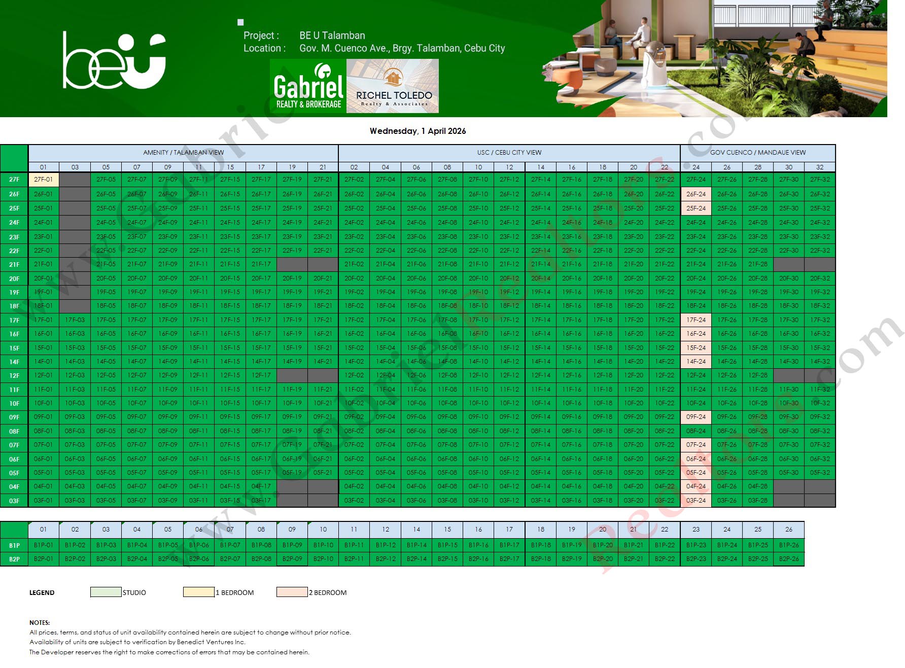 Be U Talamban Availability