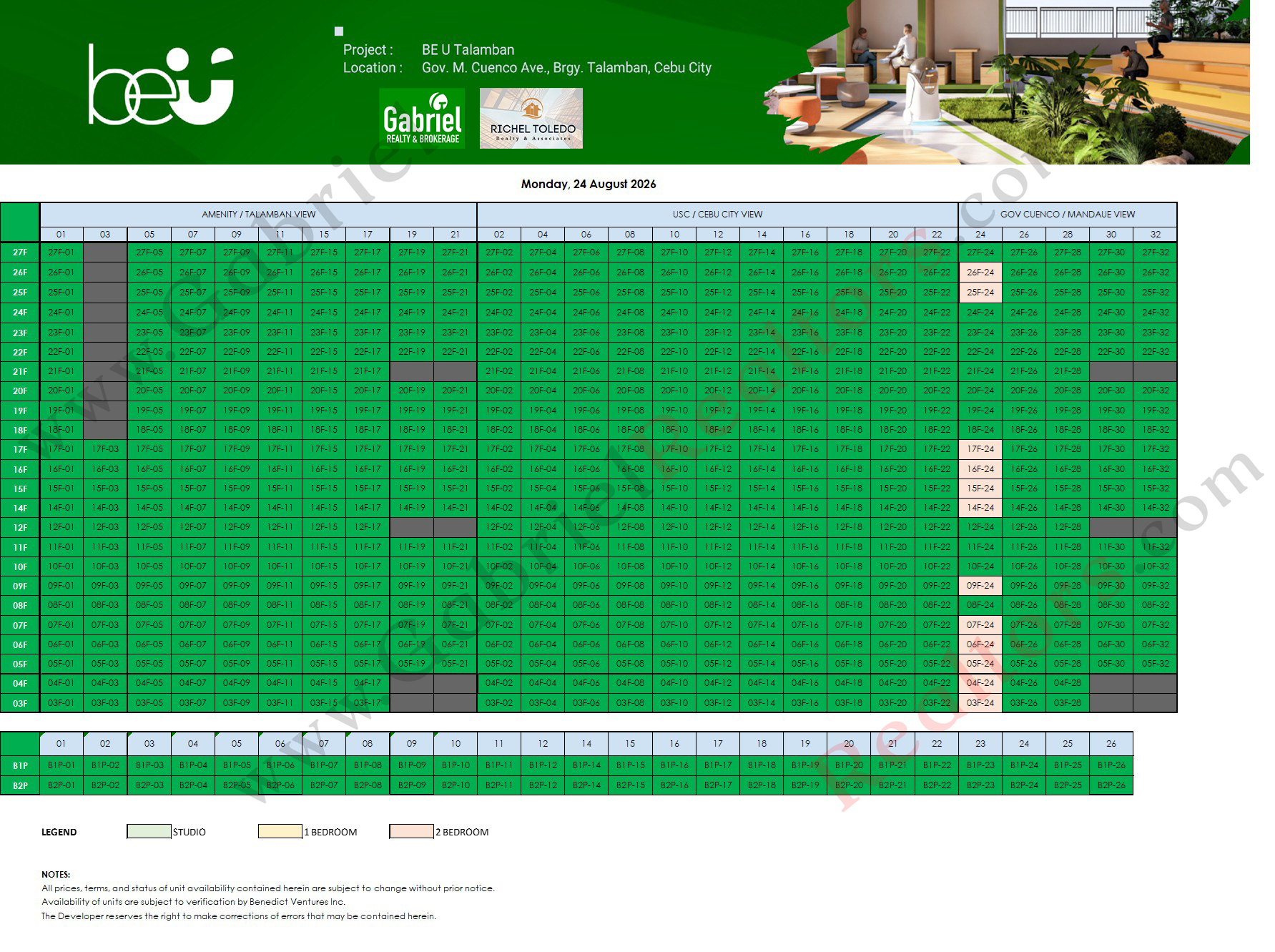 Be U Talamban Availability