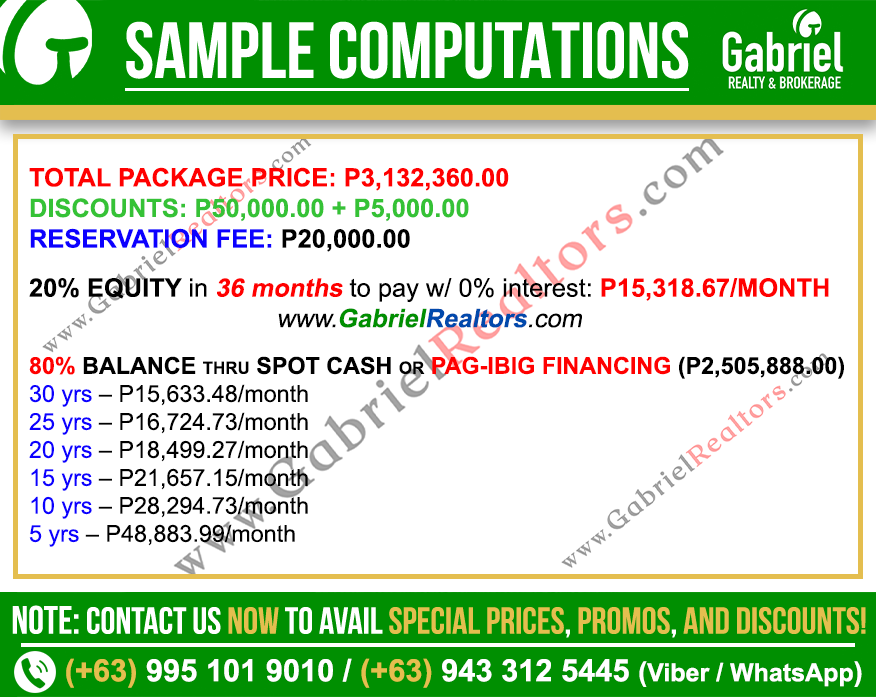 PLUMERA MACTAN CEBU Studio Unit Sample Computations