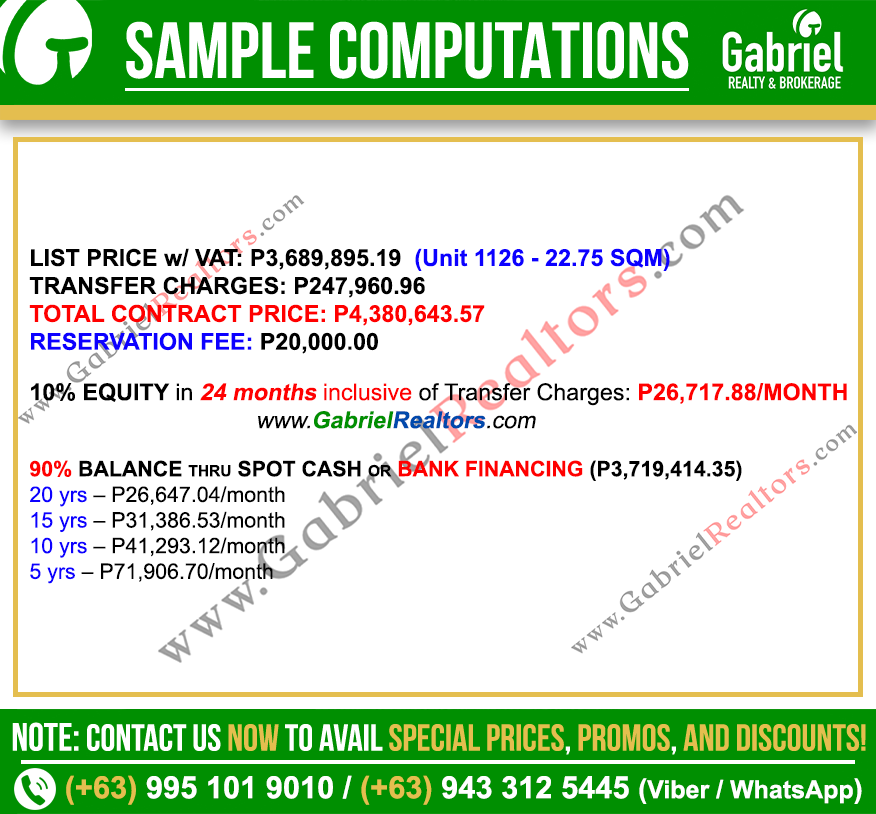 J Towers Studio Sample Computation