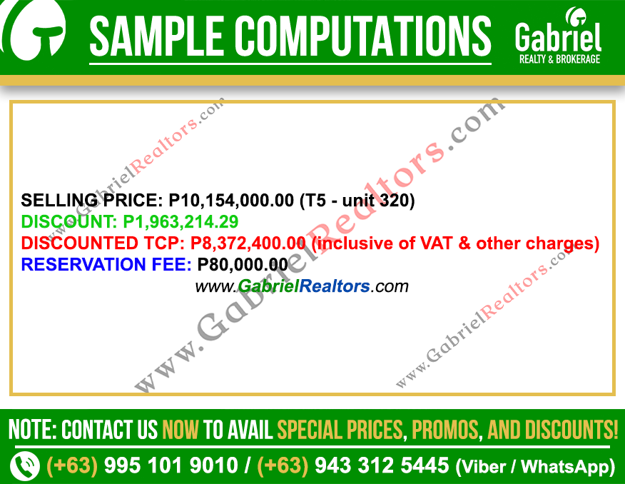 Avida Towers Riala 5 2 Bedroom Smart Unit Sample Computation