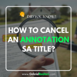 How to cancel property title annotations