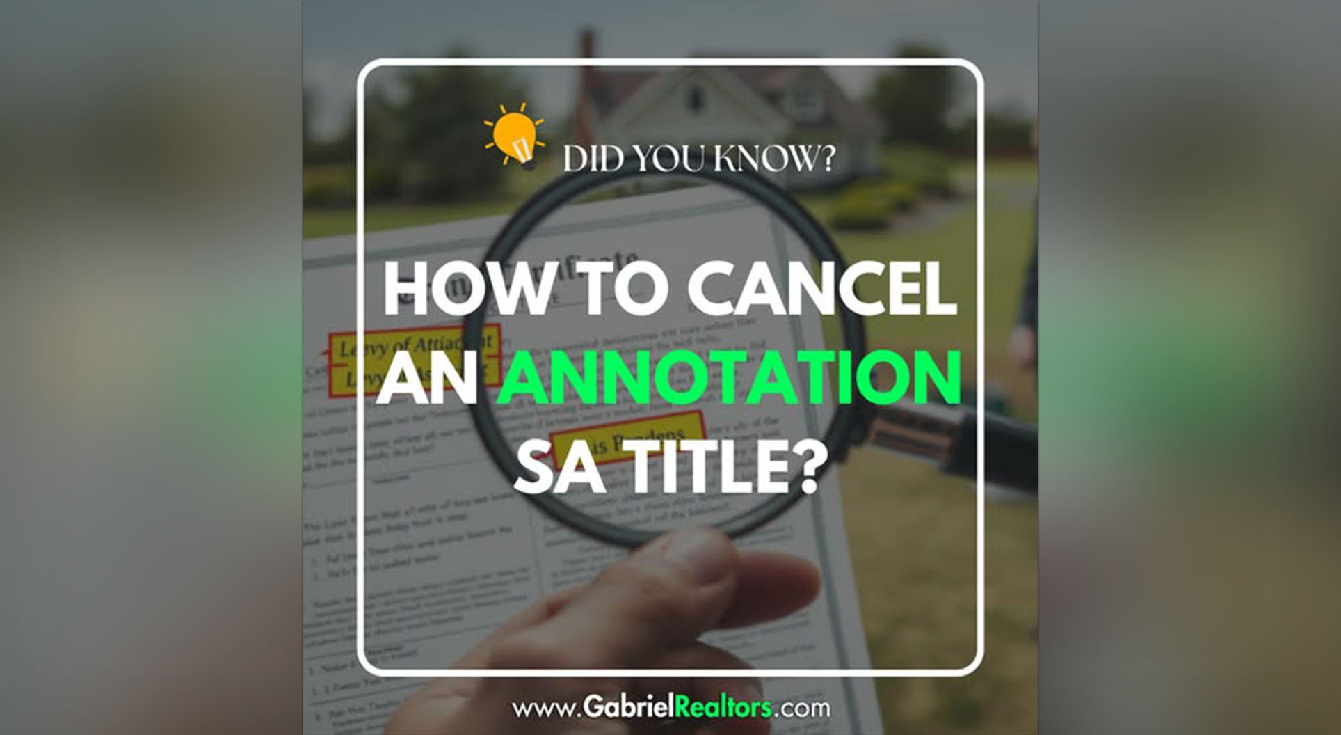How to cancel property title annotations