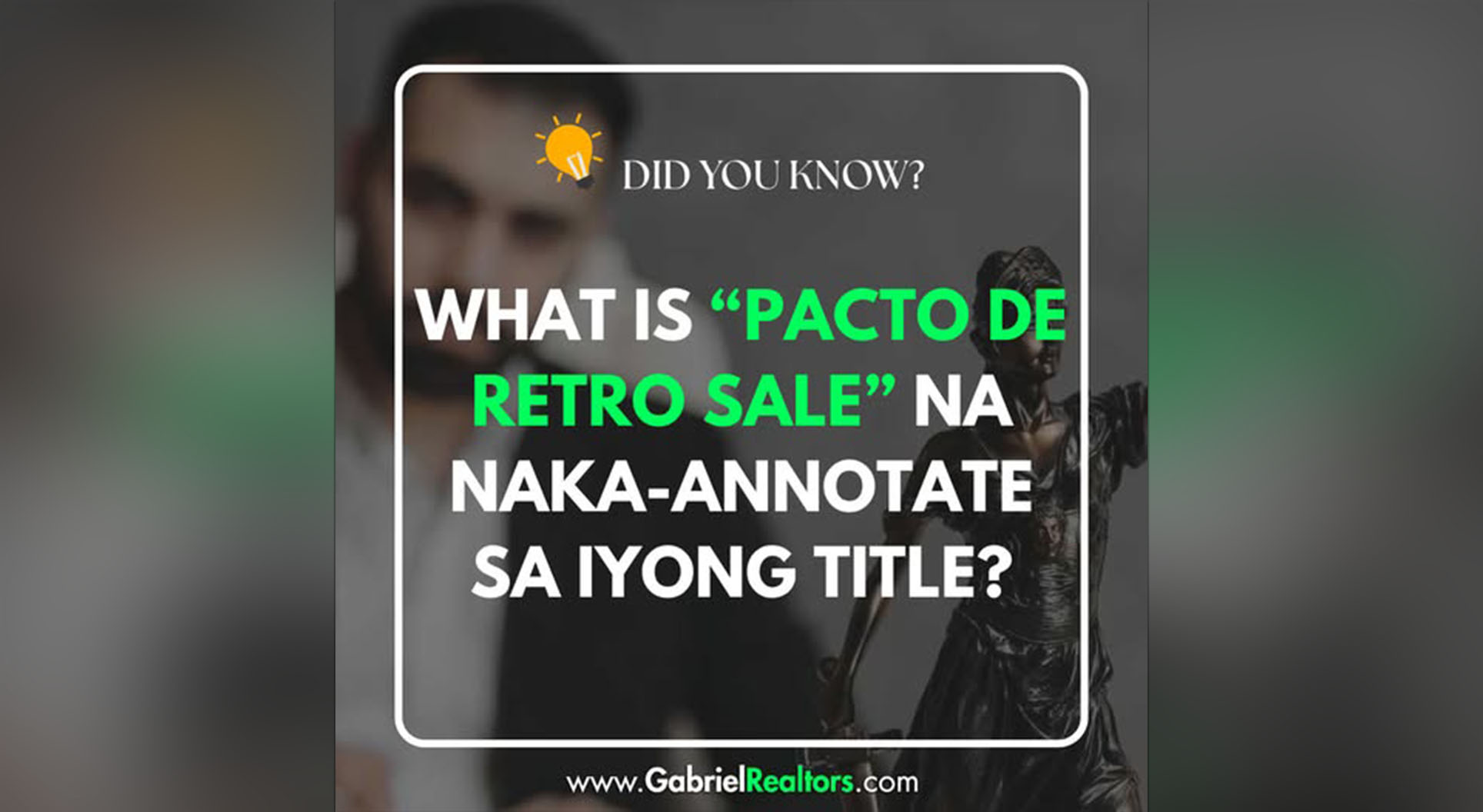 Pacto de Retro Sale on property title